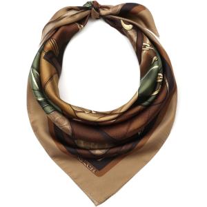 imageCOACH womens Stacked Tabby Printed Silk SquareTan Multi