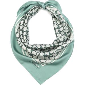 imageCOACH womens Textured Signature C Printed Silk SquareAquamarine
