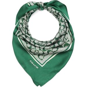 imageCOACH womens Textured Signature C Printed Silk SquareIvy