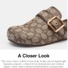 imageCoach Womens Archival Buckle Clog in Signature JacquardOakMaple