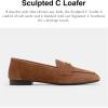 imageCoach Womens Sculpted C Loafer in SuedeShadow Brown