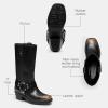 imageCoach womens Harness Loved Leather BootBlack