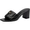 imageCoach Womens Holly Block Heel Sandal Platform CharcoalBlack 8