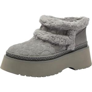 imageCOACH Womens Christina Bootie in Signature Suede Fashion BootCharcoal