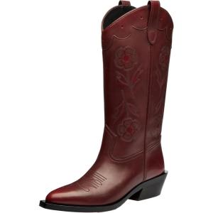 imageCOACH womens Aria Loved Leather Tall Cowboy BootMerlot
