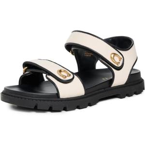 imageCOACH womens Brynn SandalChalkBlack