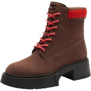 imageCOACH womens Leah Platform Laceup BootieMaple