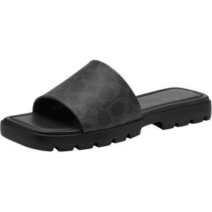 imageCoach Womens Florence Sandal in Signature Coated Canvas FlatBlack