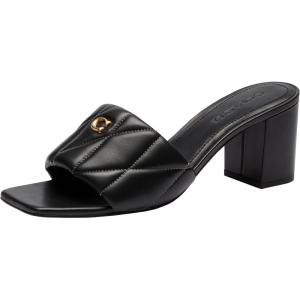 imageCoach Womens Holly Block Heel Sandal Platform CharcoalBlack 8