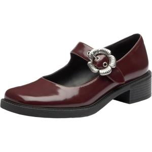 imageCoach Womens Tea Rose Mary Jane Flat Merlot 8
