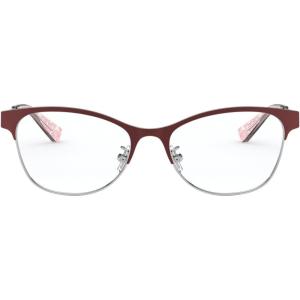 imageCOACH Womens Hc5111 Cat Eye Prescription Eyewear FramesBurgundySilverDemo Lens