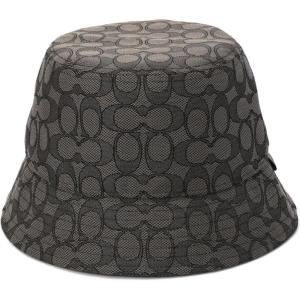 imageCOACH Womens Signature C Jacquard Bucket HatCharcoal