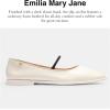 imageCOACH Womens Emilia Mary Jane FlatsChalk