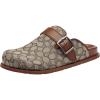 imageCOACH Mens Buckle Clog in Signature JacquardOakVintage Brown