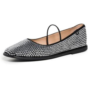 imageCOACH Womens Emilia Mary Jane FlatsBlack Crystal