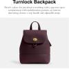 imageCoach Womens Turnlock Backpack B4Black Currant MediumB4Black Currant