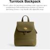 imageCoach Womens Turnlock Backpack B4Black Currant MediumB4Olive