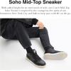 imageCoach Mens Soho Midtop SneakerCharcoalBlack