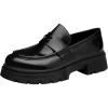 imageCoach Mens Patent Platform Loafer CharcoalBlack 10