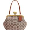 imageCoach Kisslock Frame Bag 16 in Crystal Signature Jacquard B4Burnished Amber