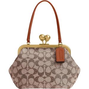 imageCoach Kisslock Frame Bag 16 in Crystal Signature Jacquard B4Burnished Amber