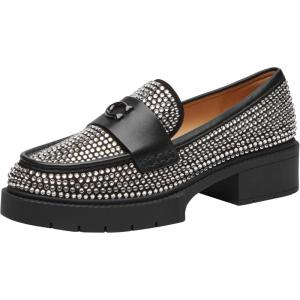 imageCOACH Womens Leah Platform LoafersBlack Crystal