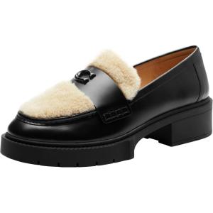 imageCOACH Womens Leah Platform LoafersBlackNatural