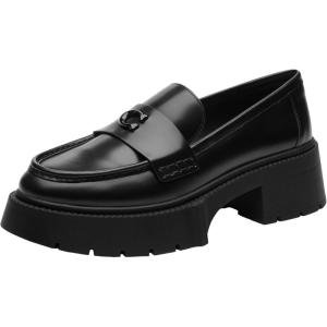 imageCOACH Womens Leah Platform LoafersSmooth Black