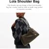 imageSuede Lola Shoulder BagOlive Suede