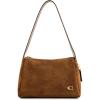 imageCOACH Womens Suede Lola Shoulder BagWarm Brown Suede