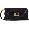 imageCoach Tabby Shoulder Bag 26Black Crrystal Fringe