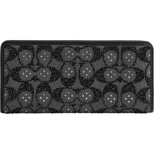 imageCoach Crystal Signature Jacquard Essential Slim WalletBlack Crystal Signature