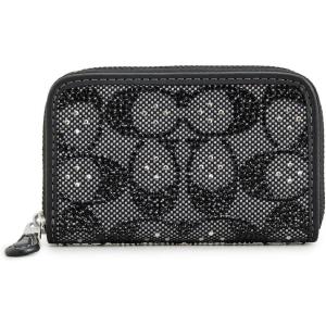 imageCoach Essential Small Zip Around Card CaseBlack Crystal Signature