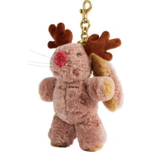 imageCoach Floppy With Antlers Bag Charm In ShearlingBunny Reindeer