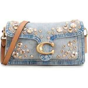 imageCoach Womens Tabby Shoulder Bag 26Crystal Denim Silver