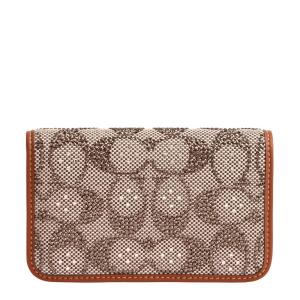 imageCrystal Signature Jacquard Essential Slim Card CaseLHBURNISHED AMBER