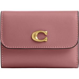 imageRefined Calf Leather Essential Card Holder WalletPEONY