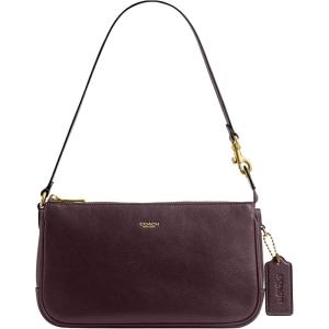 imageCOACH Womens Natural Grain Leather Plaza BagB4Black Currant
