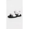 image:imageCOACH Womens Brynn Leather SandalsOptic WhiteBlack