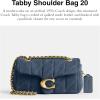 image:imageCOACH Crystal Embellished Leather Tabby Shoulder Bag 20Light Denim Suede