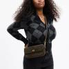 image:imageCoach Brook Flap Bag with ChainOlive Suede