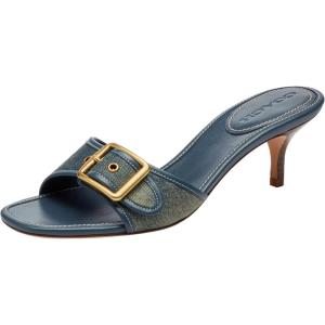image:imageCOACH womens Margot SandalLoved Denim Dark Indigo