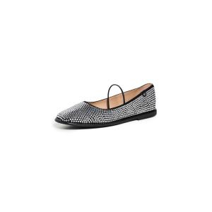 image:imageCoach Womens Emilia Mary Jane Flats Bluebell 5 Medium USBlack Crystal