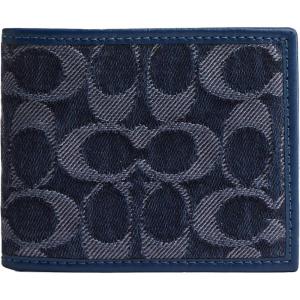 image:imageCOACH Slim Billfold Wallet In Signature Denim Deep Blue One Size