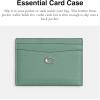 image:imageCoach Womens Refined Leather Card CaseAquamarine