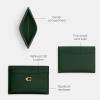 image:imageCoach Womens Refined Leather Card CaseB4HUNTER GREEN
