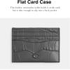 image:imageFlat Card Case in Embossed CrocCharcoal