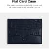 image:imageFlat Card Case in Embossed CrocDeep Blue