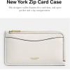 image:imageRefined Calf Leather New York Zip Card CaseB4CHALK