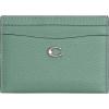 image:imageCoach Womens Refined Leather Card CaseAquamarine